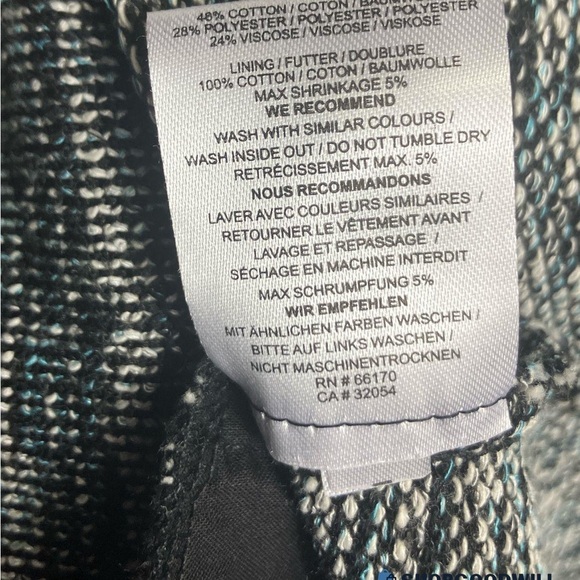 Ganni Anthropologie Pinnacle Textured Knit Ruffle Neck Dress with Pockets - Picture 6 of 9